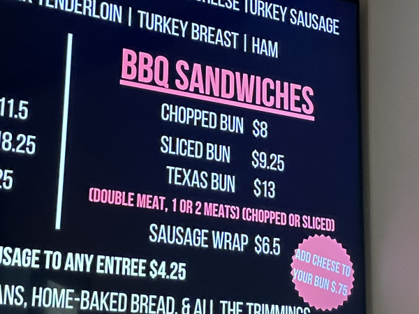 Texas Bun-Inman's BBQ-Llano
