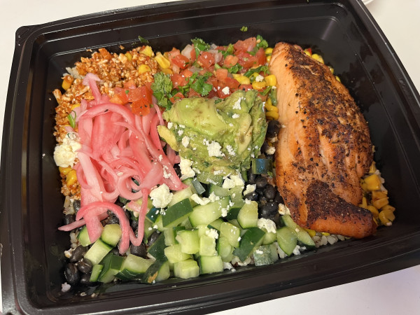 BJ's Brewhouse Bowl with Salmon-BJ's Restaurant & Brewhouse-Sunset Valley