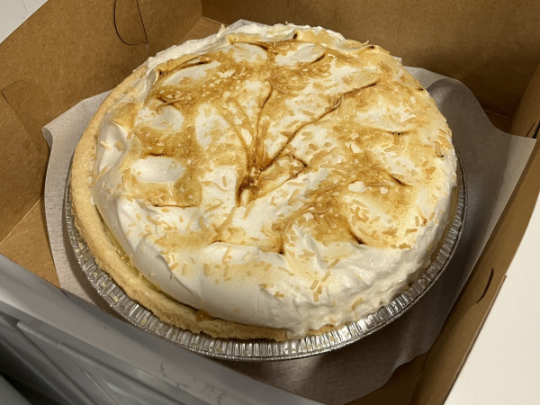Coconut Meringue Pie-Burro Street Bakery-Cloudcroft