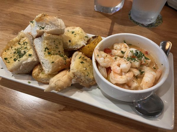 Garlic Shrimp With Parmesan Toast-BJ's Restaurant & Brewhouse-Sunset Valley
