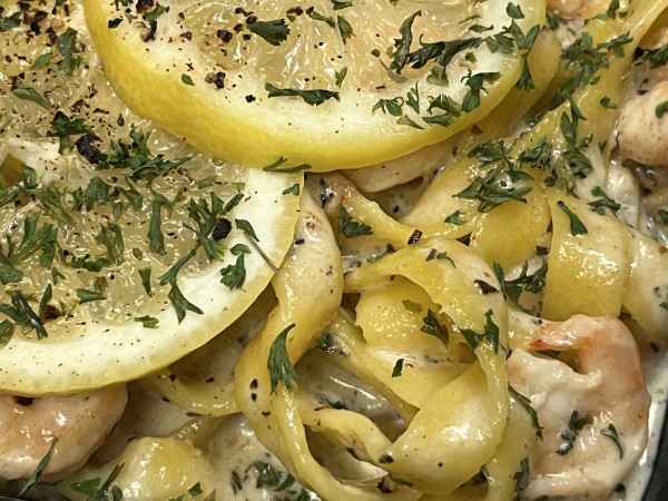 Tagliatelle with Lemon Shrimp-ARTIPASTA Italian Food-Austin