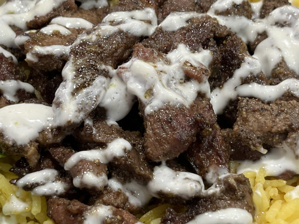 #17 Lamb Shawarma Over The Rice-Momos Gyros Curries Halal-Buda