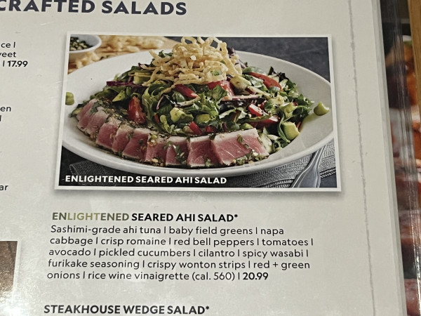 Enlightened Seared Ahi Salad-BJ's Restaurant & Brewhouse-Sunset Valley
