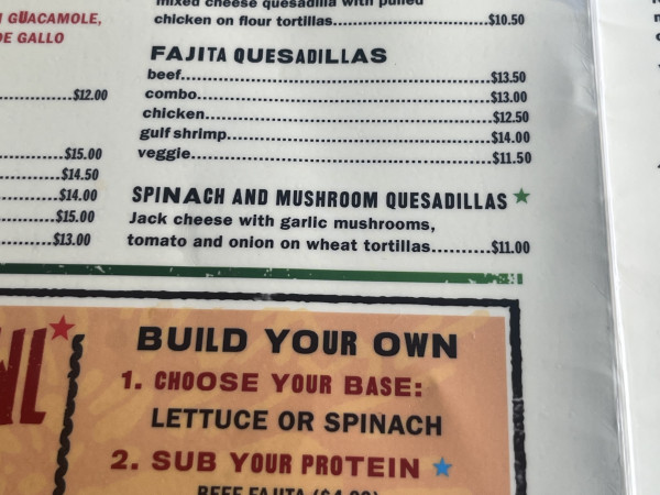 Spinach and Mushroom Quesadillas-Maudie's Hacienda-Austin