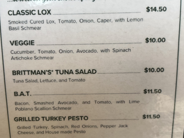 Brittman's Tuna Salad-Rosen's Bagel Co.-Austin