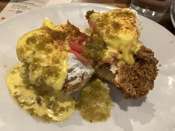 Crispy Chicken Benedict-Kerbey Lane Cafe - University-Austin