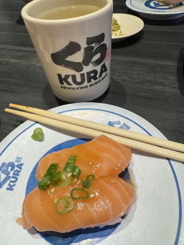 Sushi salmon-Kura Revolving Sushi Bar-San Antonio