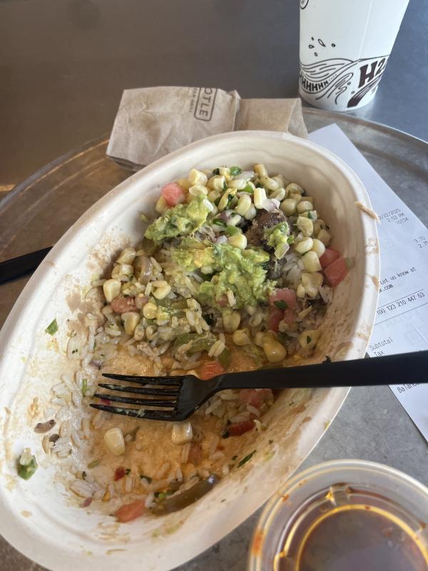 Carnitas Burrito Bowl with Guac-Chipotle Mexican Grill-Spring