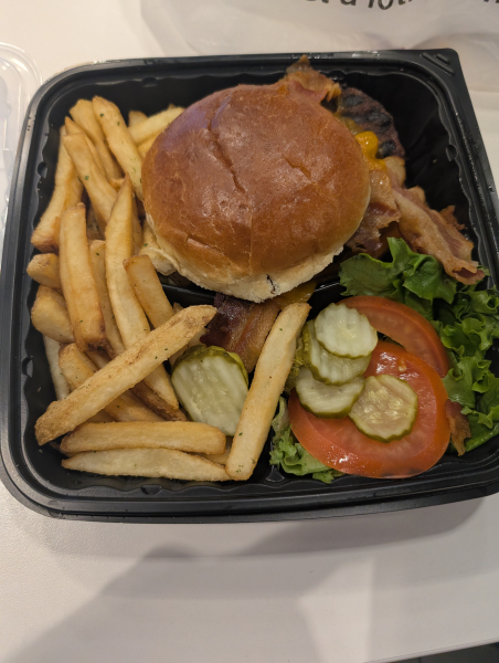 Bacon Cheeseburger with fries-Cheddar's Scratch Kitchen-Austin