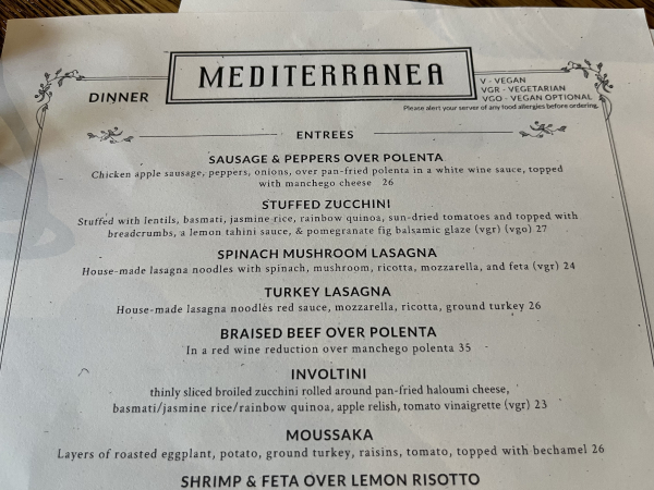 Sausage & Peppers Over Polenta-Mediterranea Restaurant & Bakery-Atlanta