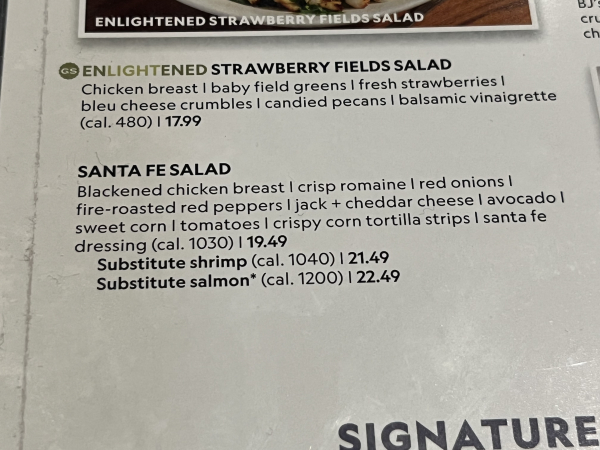 Santa Fe Salad-BJ's Restaurant & Brewhouse-Austin