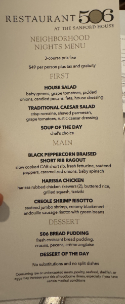 Beef Short Rib Ragout w/ soup & limoncello cake-The Sanford House Inn & Spa-Arlington