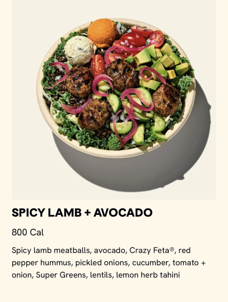 Spicy Lamb + Avocado Bowl-CAVA-Austin