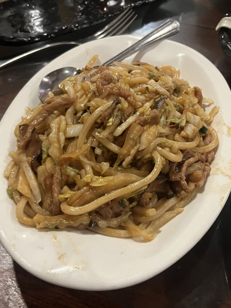 B22. 上海粗炒 Sautéed Udon Shanghai Style w. Pork-Dumpling House-Cambridge