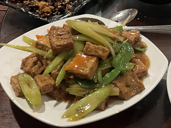 G17. 红烧豆腐 Braised Tofu with Scallion Vegetables-Dumpling House-Cambridge