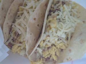 Bacon, Egg, and Cheese Breakfast Taco-Antojitos El Flaco-Austin